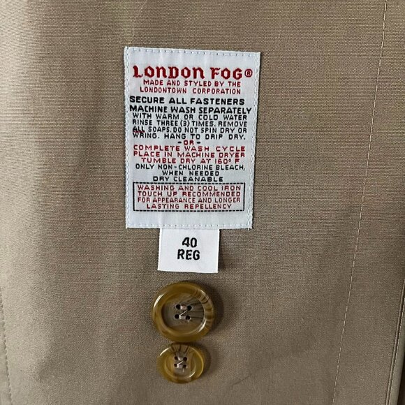London Fog Limited Edition Men's Classic Trench Coat -  Size 40R - Picture 7 of 10